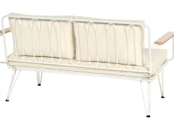 Conjunto De Jardim 4 Lugares Branco E Creme Montesilvano