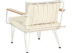 Conjunto De Jardim 4 Lugares Branco E Creme Montesilvano