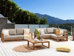 Conjunto De Jardim 4 Lugares Madeira Clara De Acacia Timor Ii