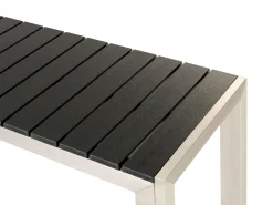 Conjunto De Jardim 6 Lugares Em Aluminio Preto Nardo