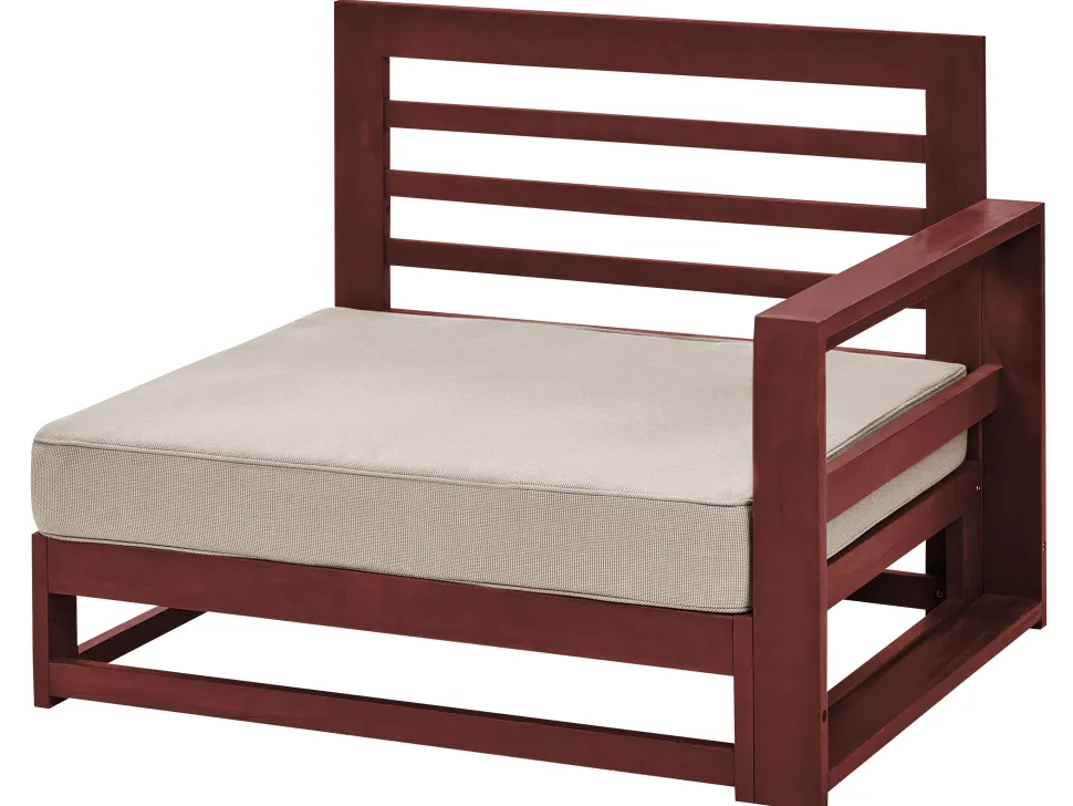 Conjunto De Jardim 4 Lugares Madeira De Acacia Certificada Vermelha Escura Timor Ii