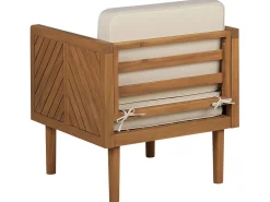 Conjunto De Jardim Com 5 Lugares Em Madeira De Acacia Castanha Clara Baratti