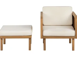 Conjunto De Jardim Com 5 Lugares Em Madeira De Acacia Castanha Clara Baratti