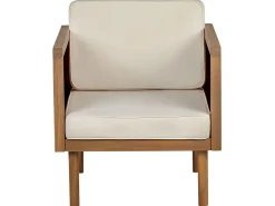 Conjunto De Jardim Com 4 Lugares Em Madeira De Acacia Castanha Clara Baratti