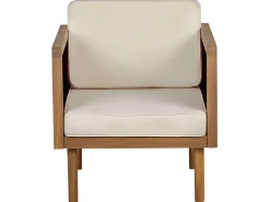 Conjunto De Jardim Com 6 Lugares Em Madeira De Acacia Castanha Clara Baratti