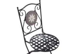 Conjunto De Jardim Com 2 Lugares Em Metal Preto Cariati