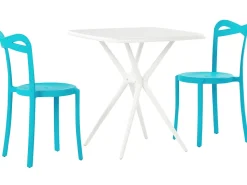 Conjunto De Jardim Com 2 Lugares Azul E Branco Sersale/Camogli