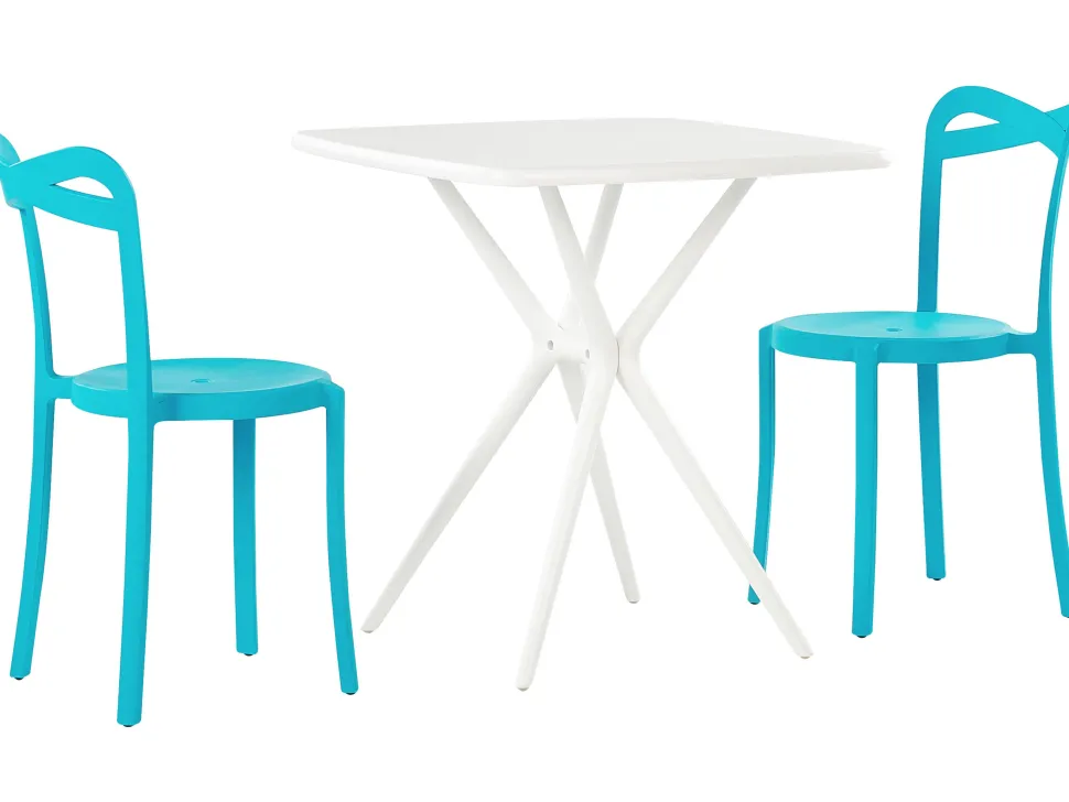 Conjunto De Jardim Com 2 Lugares Azul E Branco Sersale/Camogli