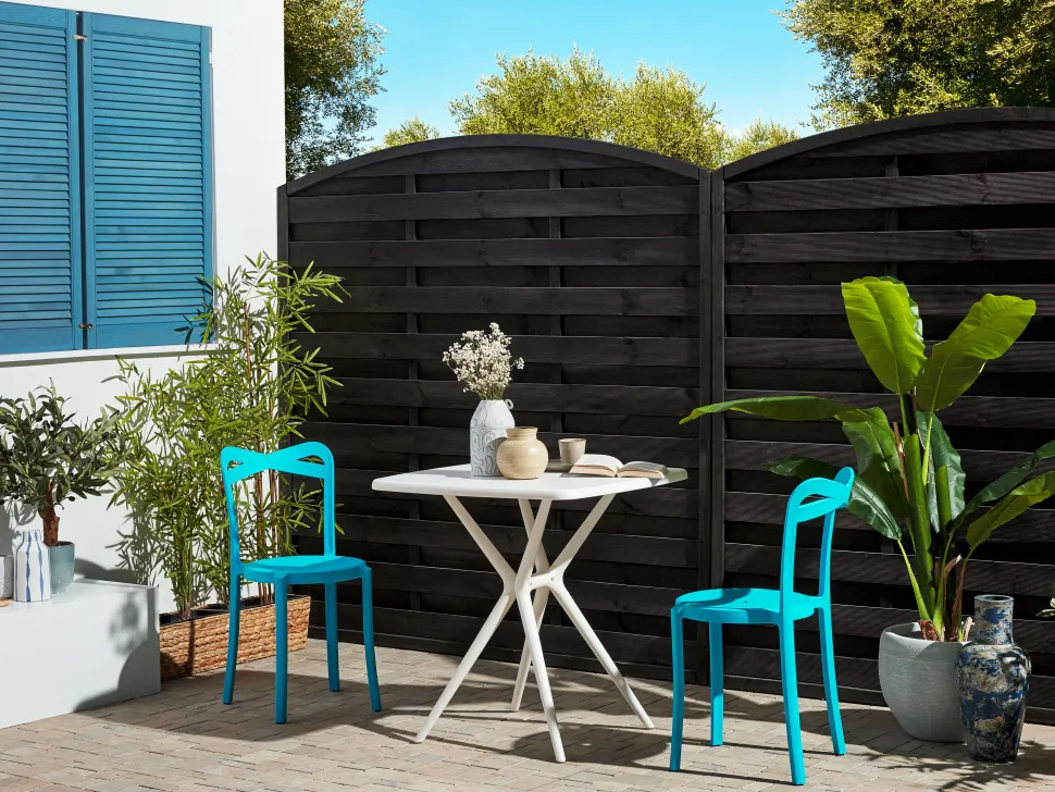 Conjunto De Jardim Com 2 Lugares Azul E Branco Sersale/Camogli