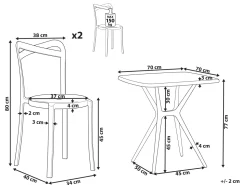 Conjunto De Jardim Com 2 Lugares Azul E Branco Sersale/Camogli