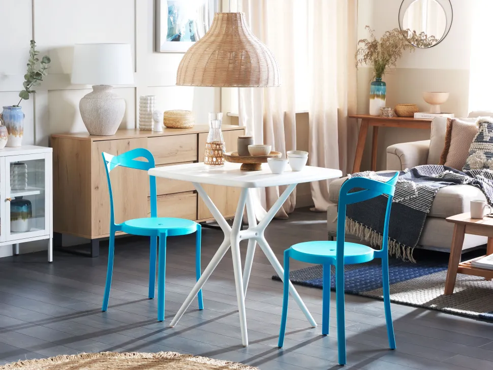 Conjunto De Jardim Com 2 Lugares Azul E Branco Sersale/Camogli