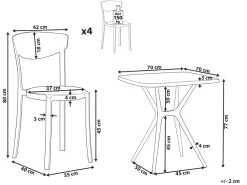 Conjunto De Jardim Com 4 Lugares Azul E Branco Sersale/Vieste
