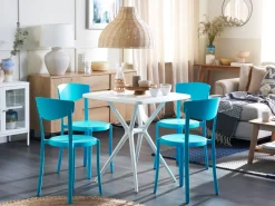 Conjunto De Jardim Com 4 Lugares Azul E Branco Sersale/Vieste