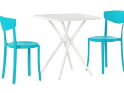 Conjunto De Jardim Com 2 Lugares Azul E Branco Sersale/Vieste