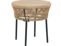 Conjunto De Jardim Com 2 Lugares Em Rattan Natural E Branco Gargano