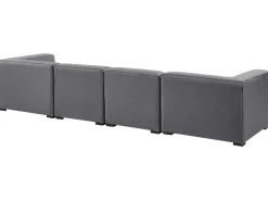 Conjunto De Jardim Com 4 Lugares E Repousa-Pes Em Tecido Cinzento Arezzo