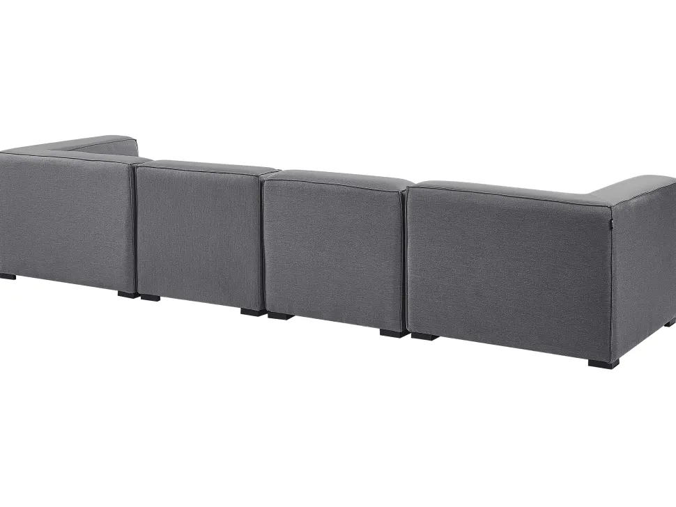 Conjunto De Jardim Com 4 Lugares E Repousa-Pes Em Tecido Cinzento Arezzo