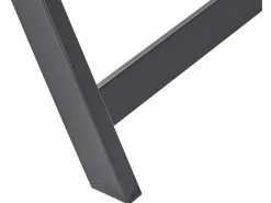 Conjunto De Jardim Com 5 Lugares Em Aluminio Preto Com Almofadas Cinzentas Coccorino