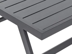 Conjunto De Jardim Com 5 Lugares Em Aluminio Preto Com Almofadas Cinzentas Coccorino