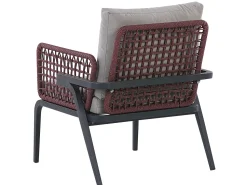 Conjunto De Jardim Com 4 Lugares Em Metal Cinzento E Preto Scaccia