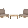 Conjunto De Jardim Com 2 Lugares Em Bambu Claro E Taupe Todi