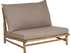Conjunto De Jardim Com 2 Lugares Em Bambu Claro E Taupe Todi