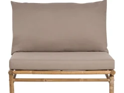 Conjunto De Jardim Com 2 Lugares Em Bambu Claro E Taupe Todi