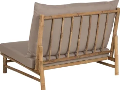 Conjunto De Jardim Com 2 Lugares Em Bambu Claro E Taupe Todi