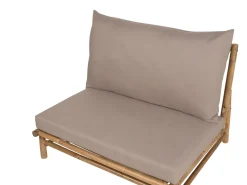 Conjunto De Jardim Com 2 Lugares Em Bambu Claro E Taupe Todi