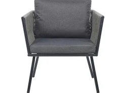 Conjunto De Jardim Com 2 Lugares Em Rattan Cinzento Gargano