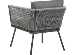 Conjunto De Jardim Com 2 Lugares Em Rattan Cinzento Gargano