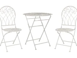 Conjunto De Jardim Com 2 Lugares Em Metal Branco Stiffe