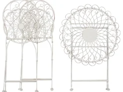 Conjunto De Jardim Com 2 Lugares Em Metal Branco Stiffe