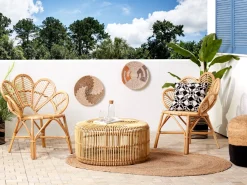 Conjunto De Jardim Com 2 Lugares Em Rattan Cor Natural Florentine Ii / Limni