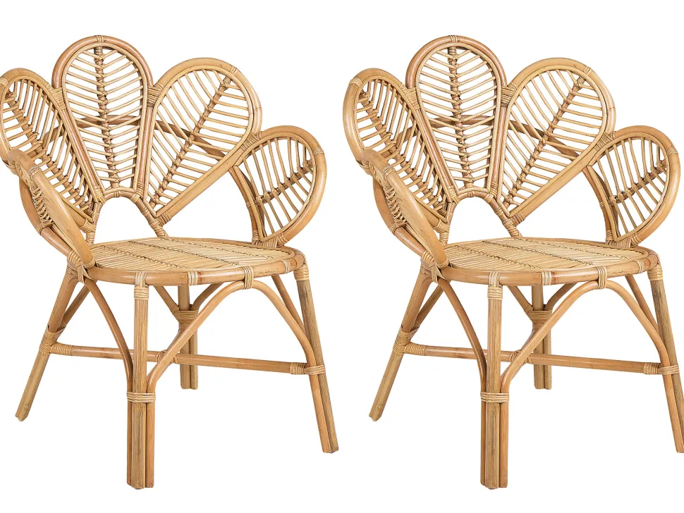 Conjunto De Jardim Com 2 Lugares Em Rattan Cor Natural Florentine Ii / Limni