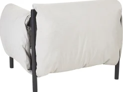 Conjunto De Jardim Com 2 Poltronas E Sofa De 2 Lugares Em Aluminio Cinzento Claro Esperia