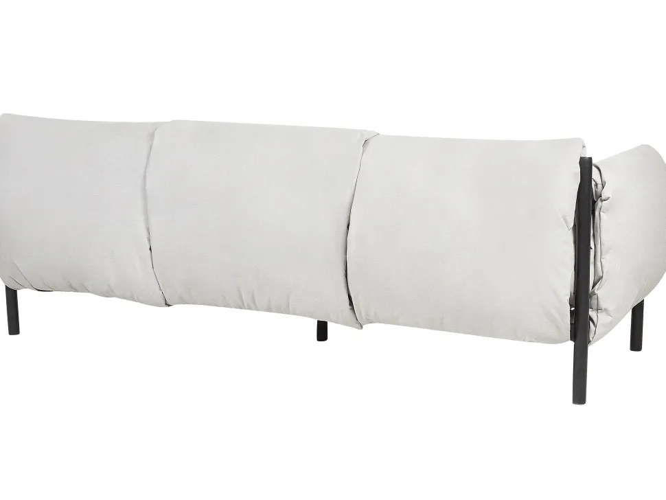 Conjunto De Jardim Com 2 Poltronas E Sofa De 3 Lugares Em Aluminio Cinzento Claro Esperia