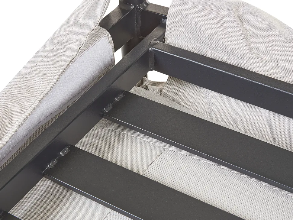 Conjunto De Jardim Com 2 Poltronas E Sofa De 3 Lugares Em Aluminio Cinzento Claro Esperia