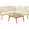 Conjunto De Jardim De Canto Com 5 Lugares Em Madeira De Acacia Creme Alcamo