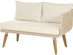 Conjunto De Jardim De Canto Com 5 Lugares Em Madeira De Acacia Creme Alcamo