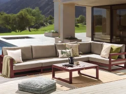 Conjunto De Jardim De Canto 5 Lugares Em Madeira De Acacia Vermelha Escura Timor Ii