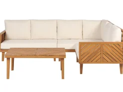 Conjunto De Jardim De Canto 4 Lugares Em Madeira De Acacia Clara Baratti