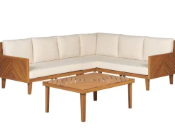 Conjunto De Jardim De Canto 4 Lugares Em Madeira De Acacia Clara Baratti