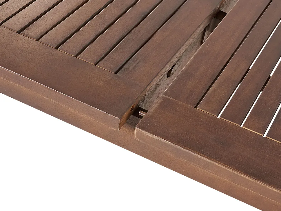 Conjunto De Jardim De Madeira De 8 Lugares Em Madeira De Acacia Escura Cesana