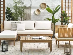 Conjunto De Jardim Em Madeira De Acacia 4 Lugares A Direita Cremona