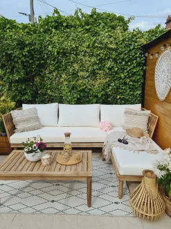 Conjunto De Jardim Em Madeira De Acacia 4 Lugares A Direita Cremona