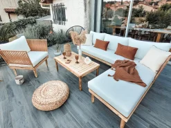 Conjunto De Jardim Em Madeira De Acacia 4 Lugares A Direita Cremona