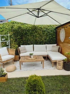 Conjunto De Jardim Em Madeira De Acacia 4 Lugares A Direita Cremona