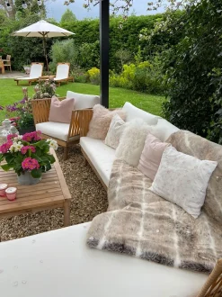 Conjunto De Jardim Em Madeira De Acacia 4 Lugares A Direita Cremona