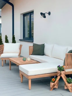 Conjunto De Jardim Em Madeira De Acacia 4 Lugares A Direita Cremona